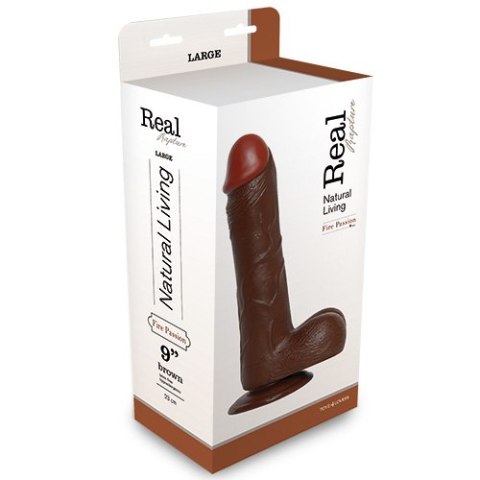 Dildo-REALISTIC DILDO REAL RAPTURE BROWN 9"""""""" Dildo-REALISTIC DILDO REAL RAPTURE BROWN 9""""""""