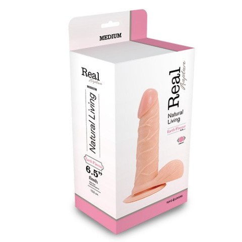 Wibrator-REALISTIC VIBRATOR REAL RAPTURE FLESH 6.5""""""""