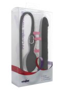 Realistycznie wyglądającywibrator z funkcją pompowania-INFLATABLE VIBRATOR BLACK