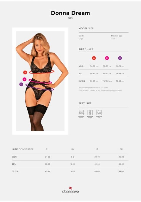 Donna Dream komplet 3-częściowy XS/S Donna Dream komplet 3-częściowy XS/S