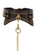 Studded Collar and Leash Black