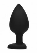 Diamond Heart Butt Plug - Extra Large - Black