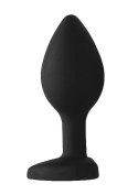 Diamond Heart Butt Plug - Large - Black