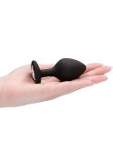 Diamond Heart Butt Plug - Large - Black