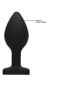 Diamond Heart Butt Plug - Regular - Black