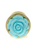 Plug-Jewellery Gold PLUG ROSE- Light Blue