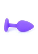 Plug-Jewellery Purple Silicon PLUG Small- Red Diamond