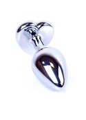 Plug-Jewellery Silver Heart PLUG- Red