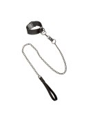 Collar With Chain Leash Black