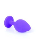 Plug-Jewellery Purple Silicon PLUG Medium- Red Diamond