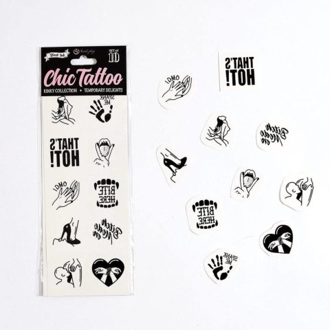 SET of 10 TEMPORARY TATTOOS - KINKY COLLECTION