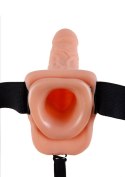 Proteza-VIBR STRAP-ON W BALLS 7"""" FLESH