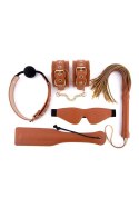 BLAZE ELITE BDSM SET COGNAC VEGAN LEATHER