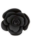 Large Rose Anal Plug Black