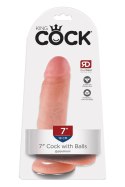 KING COCK 7 INCH COCK WITH BALLS LIGHT