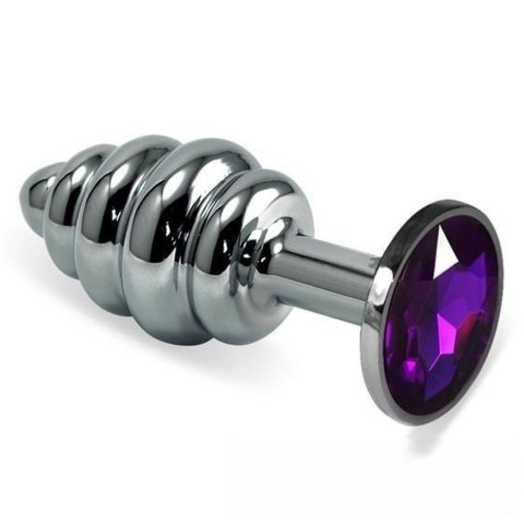Silver Spiral Plug Purple Silver Spiral Plug Purple