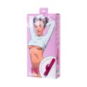 JOS BALLE, Vibrator with clitoral stimulator with moving balls, silicone, pink, 23 cm JOS BALLE, Vibrator with clitoral stimulator with moving balls, silicone, pink, 23 cm