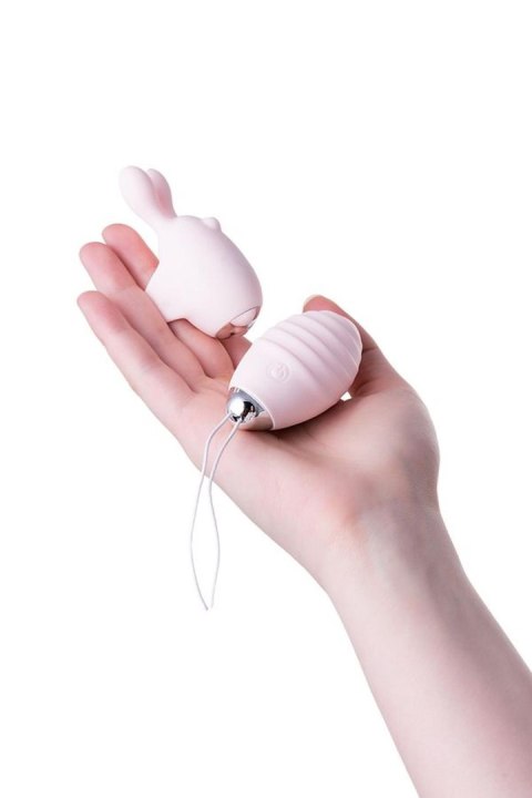 JOS VITA finger vibrating egg and vibrating attachment, silicone, powder pink, 8.5 and 8 cm JOS VITA finger vibrating egg and vibrating attachment, silicone, powder pink, 8.5 and 8 cm