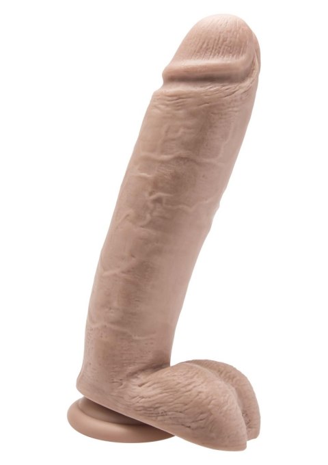 Dildo 10 inch with Balls Light skin tone Dildo 10 inch with Balls Light skin tone