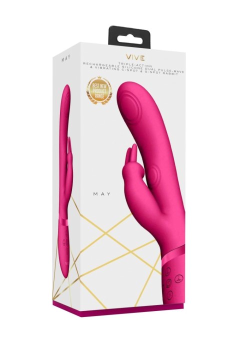 May - Pulse-Wave & C-spot & G-Spot Rabbit - Pink May - Pulse-Wave & C-spot & G-Spot Rabbit - Pink