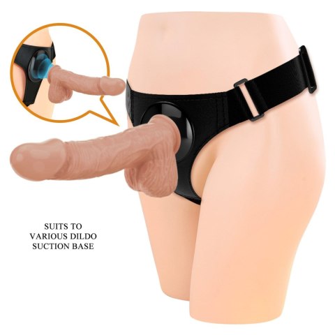 PRETTY LOVE - HARNESS BRIEFS Jerry Universal Strap-On Harness 7,6'' Dildo Flesh PRETTY LOVE - HARNESS BRIEFS Jerry Universal Strap-On Harness 7,6'' Dildo Flesh
