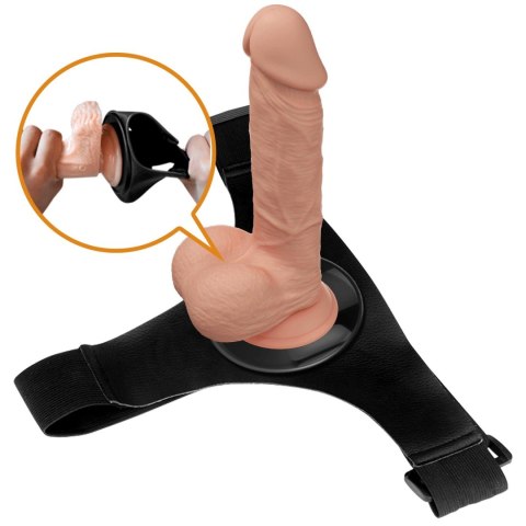 PRETTY LOVE - HARNESS BRIEFS Jerry Universal Strap-On Harness 7,6'' Dildo Flesh PRETTY LOVE - HARNESS BRIEFS Jerry Universal Strap-On Harness 7,6'' Dildo Flesh
