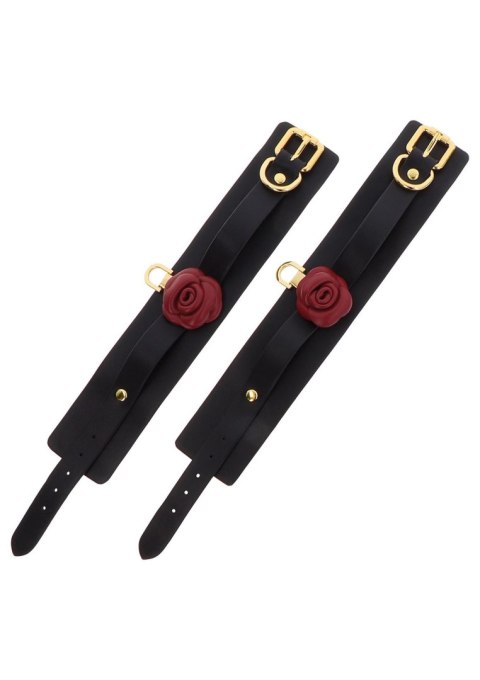 Wild Roses Wrist Cuffs Black Wild Roses Wrist Cuffs Black