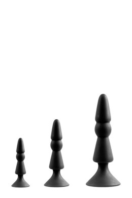 Zestaw-MENZSTUFF 3-PIECE ANAL CONE SET BLACK