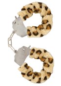 Kajdanki-FURRY FUN CUFFS LEOPARD PLUSH