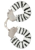 Kajdanki-FURRY FUN CUFFS ZEBRA PLUSH