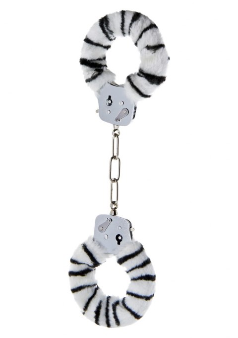 Kajdanki-FURRY FUN CUFFS ZEBRA PLUSH Kajdanki-FURRY FUN CUFFS ZEBRA PLUSH