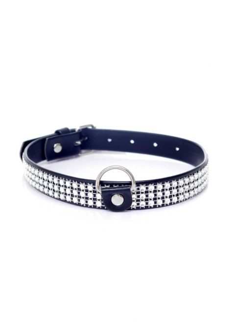 Fetish Boss Series Collar with crystals 2 cm silver Fetish Boss Series Collar with crystals 2 cm silver