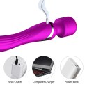 stymulator o podwójnym zastosowaniu.-Silicone Dual Massager USB 7+7 Function Purple