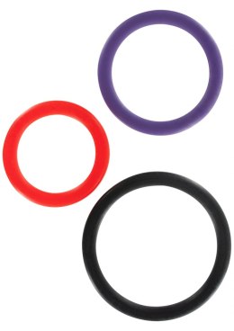 Pierścień-TRIPLE RINGS MULTICOLOR 3PCS