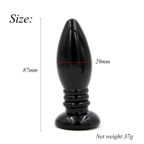 Rocket drill 3,4 inch black anal plug 3,4 inch / 8,7 cm Rocket drill 3,4 inch black anal plug 3,4 inch / 8,7 cm