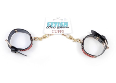 Fetish Boss Series Handcuffs with cristals 3 cm Red Line Fetish Boss Series Handcuffs with cristals 3 cm Red Line