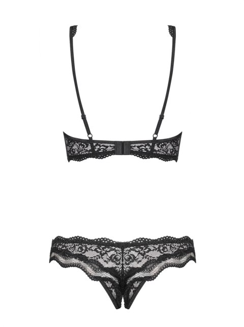 Bielizna-Luvae komplet 2-częściowy otwarty Czarny S/M Bielizna-Luvae komplet 2-częściowy otwarty Czarny S/M