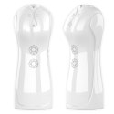 Masturbator-Boss Series-Vibrating and Flashing Masturbation Cup USB 7+7 Function / Talk Mode (White)