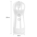 Masturbator-Boss Series-Vibrating and Flashing Masturbation Cup USB 7+7 Function / Talk Mode (White)