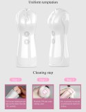 Masturbator-Boss Series-Vibrating and Flashing Masturbation Cup USB 7+7 Function / Talk Mode (White)