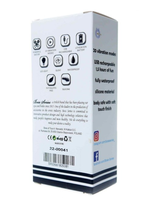 Stymulator-Rechargeable Mini Masager USB 20 Functions - Blue Stymulator-Rechargeable Mini Masager USB 20 Functions - Blue