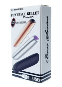 Stymulator-Rechargeable Powerful Bullet Vibrator USB 20 Functions - Gold