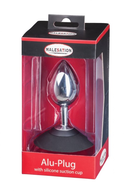MALESATION Alu-Plug with suction cup large, chrome MALESATION Alu-Plug with suction cup large, chrome