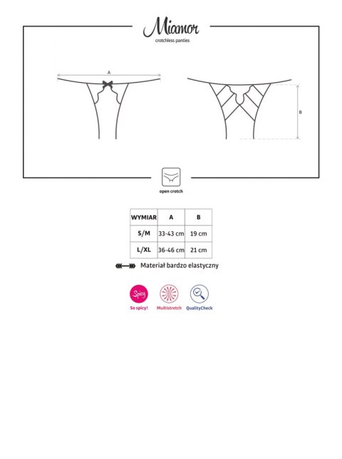 Bielizna-Miamor figi otwarte S/M Bielizna-Miamor figi otwarte S/M