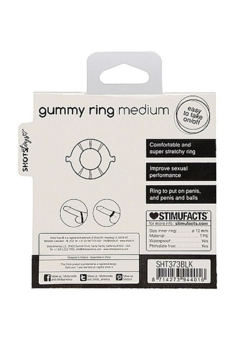 Gummy Ring - Medium - Black Gummy Ring - Medium - Black