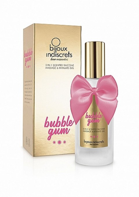 2 in 1 - Scented Silicone Massage & Intimate Gel - Bubblegum - 1