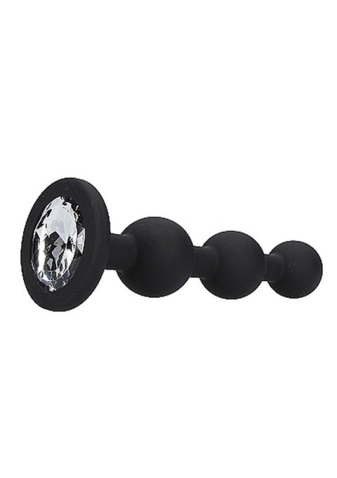 Silicone Beaded Diamond Butt Plug - Black Silicone Beaded Diamond Butt Plug - Black