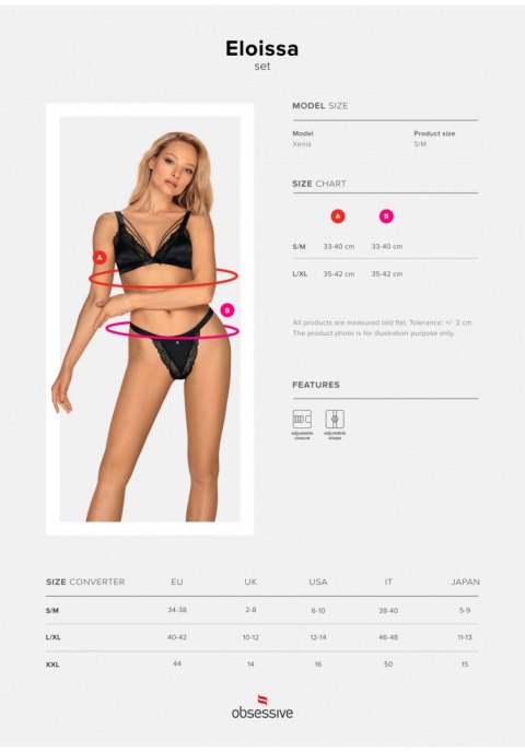 Eloissa komplet 2-częściowy S/M Eloissa komplet 2-częściowy S/M