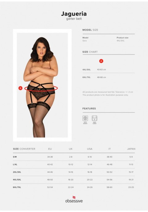 Bielizna-Jagueria pas do pończoch 4XL/5XL Bielizna-Jagueria pas do pończoch 4XL/5XL