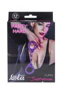 Kajdanki-Silicone Handcuffs Party Hard Suppression Purple